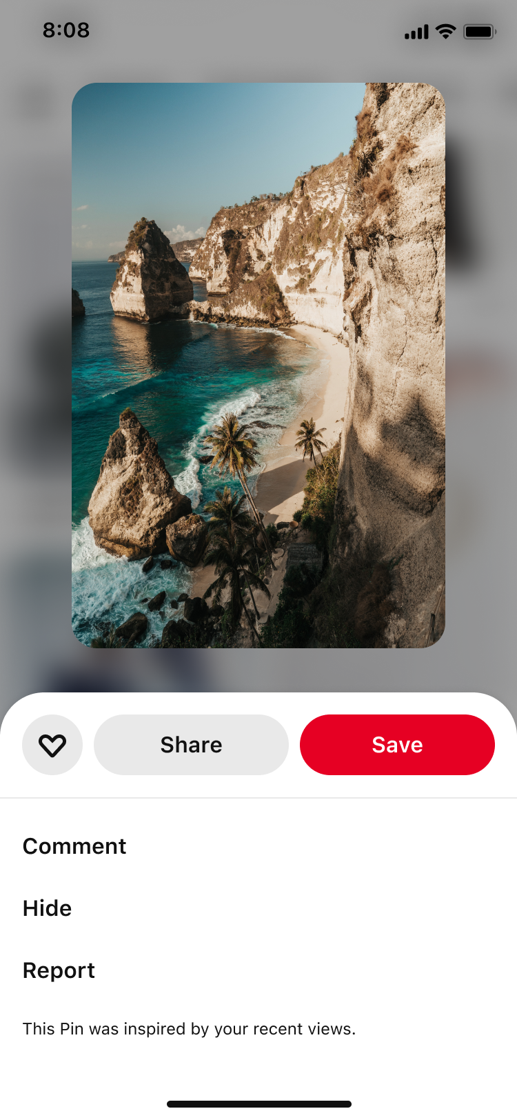 Pinterest screen 1